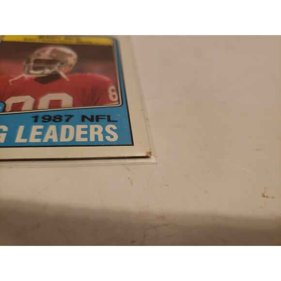 1988 Topps #218 1987 NFL Scoring Leaders - Jerry Rice & Jim Breech - Picture 4 of 7